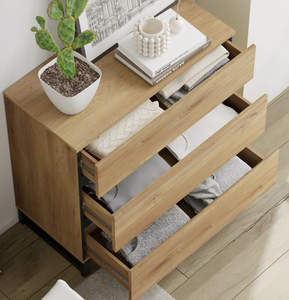 Wholesale Luxury Natural <b>Wood</b> Finish <b>Chest</b> of Drawers Multi Tier <b>Storage</b> Cabinet Organizer Unit for Bedroom and Home Decor - Product Image 5