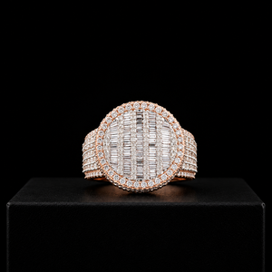 Bijoux pour femmes, magnifiques, faits à la main, exclusifs, en moissanite, diamant personnalisé, coupe ronde baguette, design classique, sertissage pavé - Product Image 4