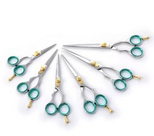 Ciseaux de coiffure professionnels en acier inoxydable pour droitiers, ciseaux de barbier pour salon, ciseaux de coupe de cheveux longs et courts avec repose-doigts détachable - Product Image 1
