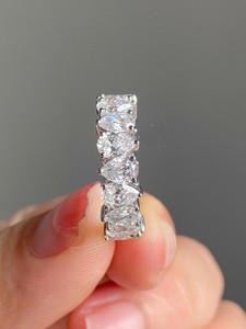 Anillo de Oro con Diamante Cultivado en Laboratorio, Corte Pera, Detalles de Hojas, Estilo Floral Vintage, Chapado en Rodio, Engaste de Garras, Joyería Fina de Lujo, Regalo - Product Image 2