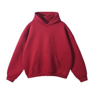 Sweat-shirt à capuche en polaire d'hiver uni, coupe régulière, tissu doux, pull-over pour un style streetwear minimaliste, vente en gros - Product Image 4