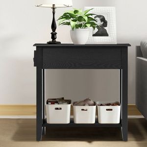 2-Tier Narrow Nightstand/End Bedside <b>Sofa</b> <b>Side</b> <b>Table</b> Living Room Furniture - Product Image 3