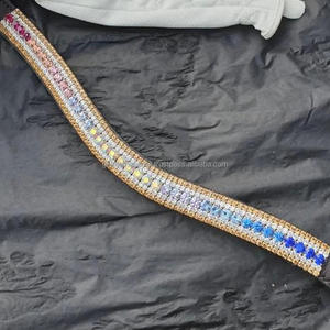CABALLO CUERO DIAMANTE CRISTALES BROW BAND BLING TODAS LAS FORMAS U FORMA TODOS LOS COLORES CRISTALES DISPONIBLES OEM ACEPTADO - Product Image 2