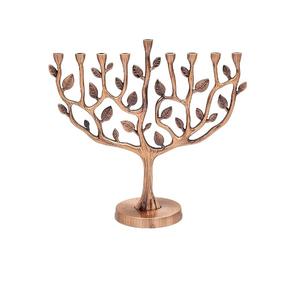 Menorah Clásica Vintage de Latón Dorado con Siete Ramas Esféricas, Regalo de Israel, Menorah Decorativa para Velas, Perfecta para el Hogar y el Templo - Product Image 5