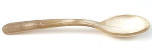 Custom Made Natural Horn Kitchen Cutlery Set Including Horn Spoon Fork Knives <b>Mirrored</b> Steel Flatware Sustainable Feature - Product Image 3