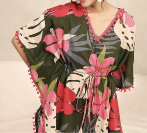 Hot Sale <b>kaftan</b> Women's Bohemia Loose Fit Polyester Summer Dress Beautiful Islamic clothing for women Traditional Muslim Cloths - Product Image 2