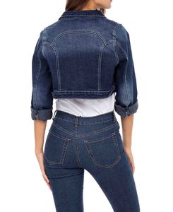 Chaqueta Vaquera Corta Personalizada para Mujer con Cuello Alto, Estilo Oversize, Moda Urbana Premium, Proveedor de Fábrica al por Mayor OEM ODM - Product Image 6