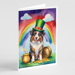 Lunatique A7 taille 5x7 cartes vierges berger australien St Patrick's Day carte de voeux Pack 8 comprend des enveloppes - Product Image 1