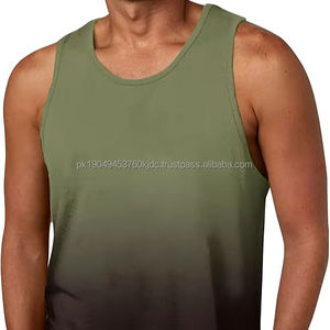 Camisetas sin mangas transpirables informales para hombre, camisa de gimnasio muscular de entrenamiento de punto personalizable, chaleco sin mangas con insignia de botón, Bangladesh - Product Image 1