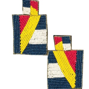 Nouveau fait à la main perlé broderie boucles d'oreilles goutte coloré léger à la mode unisexe pour chaque occasion tenue quotidienne Festivals cadeaux - Product Image 5