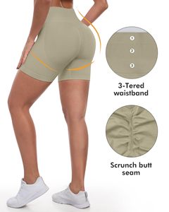 Running Shorts For Women Workout Gym Biker Shorts High Waisted Tummy Control Butt Lifting Sports Yoga Booty Scrunch Butt Shorts - Product Image 5