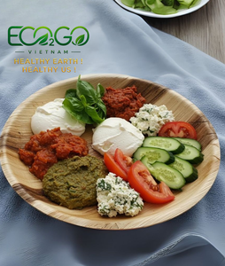 Microwave Safe Biodegradable Areca Palm Leaf <b>Plates</b> | Heavy Duty Leak Proof <b>Disposable</b> Dinnerware | Eco Natural Wooden Tableware - Product Image 5
