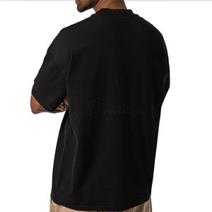 Camiseta Oversize de Algodón Grueso para Hombre con Logotipo Personalizado en la Parte Delantera, Anti-Pilling, Manga Corta, Cuello Redondo, Estilo Casual Urbano - Product Image 5