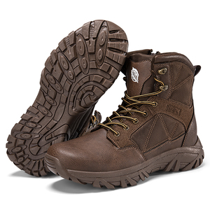Bottes de randonnée tactiques noires pour hommes et femmes, doublure en mesh, semelle en caoutchouc, bout fermé, hiver, toutes saisons - Product Image 6
