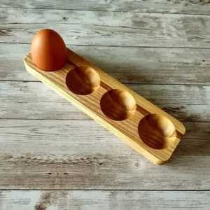 Porte-œuf en bois naturel, bol à œufs, bol de service pour le petit-déjeuner, mini bol en bois, vaisselle décorative - Product Image 6