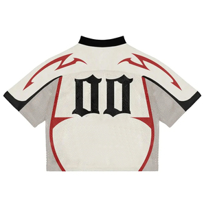 Maillot de football américain vintage surdimensionné pour équipe nationale, en maille, style rétro, en vente en ligne - Product Image 3