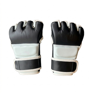 Guantes de Boxeo MMA Profesionales de Cuero Sintético, Impermeables, Transpirables, que Absorben la Humedad, con Correa de Muñeca Ajustable, Color Sólido - Product Image 3