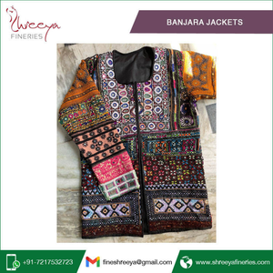 Veste vintage brodée tribale Banjara, faite à la main avec des miroirs, style ethnique bohème, veste de créateur pour femmes - Product Image 6