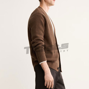 Classic Knit Men <b>Cardigans</b> With <b>Button</b> Front Closure For Comfortable Everyday Layering Style Men <b>Cardigans</b> - Product Image 2