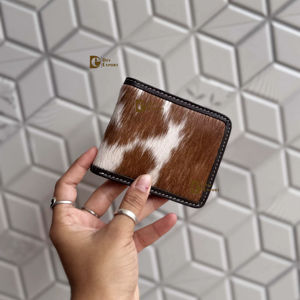 Nueva Llegada: Cartera de Hombre con Pelo Largo en Piel y Cuero Vacuno, Estampado Animal, Forro de Nylon, Tarjetero y Monedero, Regalo para Él - Product Image 1