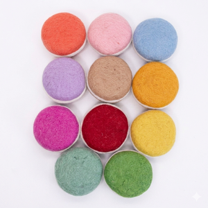 Handmade Needle Felted Macaron Set Colorful Eco-Friendly Wool Felt Dessert Toys for Kids & Montessori Educational Pretend Play - Product Image 2