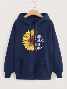 Sudadera con Capucha para Mujer, Invierno, Casual, Diseño Sólido, Tejido de Felpa, Poliéster/Algodón, Transpirable, Secado Rápido, Antiencogimiento, Sin Forro - Product Image 3