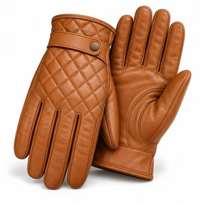 Gants de moto à écran tactile en cuir pour homme, imperméables, chauds, pour sports d'hiver, de haute qualité - Product Image 2