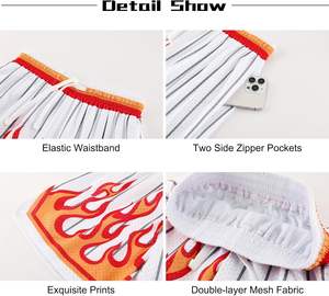 Shorts de basket-ball de nouvelle conception, 100% polyester, sur mesure, shorts de basket-ball pour hommes, shorts de basket-ball en gros - Product Image 6