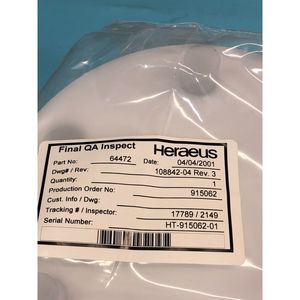 Heraeus 64472 Socle, Ailette, 200mm, 108842-04 Rev - Équipements et Pièces Semi-conductrices Globales de Renommée Mondiale à Confiance - Product Image 3