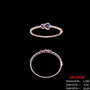 Bracelet en or jaune 14 carats plaqué or, diamant naturel certifié IGI, taille brillant EF, 1,17 carat, bijoux fins de luxe pour femmes - Product Image 3