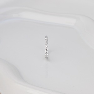1 Carat Brilliant Lab Grown Diamond 14K Solid Gold IGI Certified Eternity Band Full <b>Circle</b> Wedding <b>Ring</b> Dainty Stackable Minimal - Product Image 4