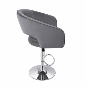 <span class=keywords><strong>Tabouret</strong></span> <span class=keywords><strong>de</strong></span> <span class=keywords><strong>bar</strong></span> en velours DM réglable en hauteur, pivotant à 360°, base ronde chromée, dossier rembourré en forme <span class=keywords><strong>de</strong></span> baril, pour restaurant, <span class=keywords><strong>bar</strong></span>, cuisine, vente en gros - Product Image 3