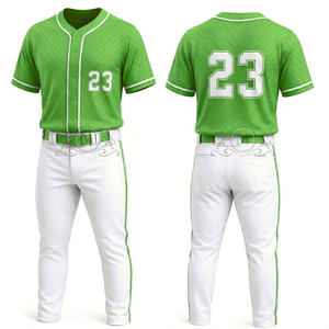 Men's Baseball Uniform Jersey With Number 23 <b>Screen</b> Printed Light Blue Short Sleeve White Pants Breathable <b>Mesh</b> Material - Product Image 1