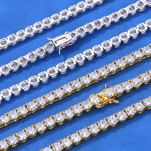 กำไลข้อมือผู้ชายโมอิสซาไนต์ เงินแท้ 925 ชุบโรเดียม ทอง 18K ดีไซน์ฮิปฮอปแบบกรงเล็บ  สายรัดข้อมือแบบเชื่อมต่อ ของขวัญวันเกิด เครื่องประดับ - Product Image 6