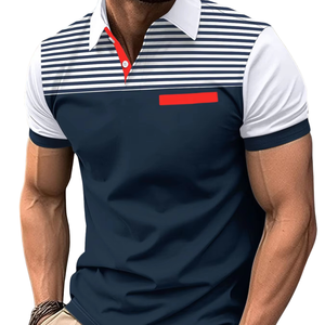 T-shirts décontractés à manches courtes pour hommes, avec broderie personnalisée du logo sur le devant, respirants, 100% coton, motif uni, tissu tricoté 180g - Product Image 2