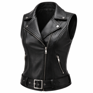 Gilets moto en cuir tressé respirant sur mesure pour femme – Commandes en gros disponibles directement de l'usine - Product Image 4