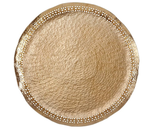 Assiette de service classique en laiton massif poli, faite à la main, pour la vaisselle, la table, la nourriture, la décoration de la maison, de l'hôtel, design personnalisé disponible - Product Image 2