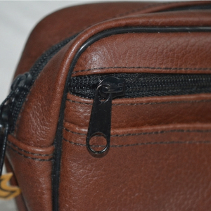 Genuine Leather Vintage Brown Multipurpose Handheld Organizer <b>Pouch</b> with Sturdy Zippers for <b>Men</b> - Product Image 3