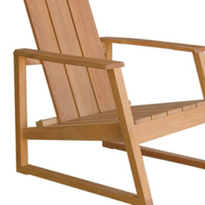The Aspen Adirondack Chair from Country Casual Teak, featuring a dramatic, modern angled <b>frame</b>, is suitable for outdoor use. - Product Image 3