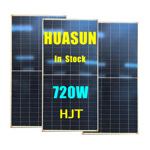 EN STOCK Huasun 705W HJT panneaux solaires bificiels meilleur prix système solaire à haut rendement - Product Image 1