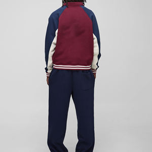 Blouson universitaire respirant pour homme, grande taille, avec patchs brodés et col montant enduit - Product Image 2