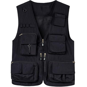 Unisex Outdoor Multi Pocket Utility Fishing Hunting Vest Breathable Cotton Mesh Sleeveless Tactical Cargo Jacket Travel <b>Gilet</b> - Product Image 3