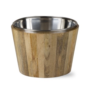 Cubo de Hielo de Doble Pared de Madera y Acero de Diseño Personalizado para Bar, Estilo Clásico, para Almacenamiento de Cerveza en Bares y Hoteles - Product Image 6