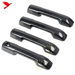 For Toyota Tacoma 2024 2025 Car Accessories Exterior Door Handle Cover Trim ABS Carbon Fiber Black 4pcs