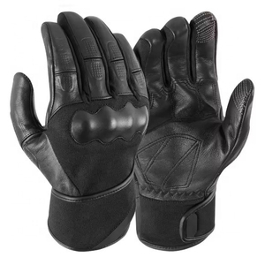 Guantes de Motociclismo de Cuero PU Premium con Capacidad de Pantalla Táctil de Fibra de Carbono, Protección Ligera para la Palma, para Ciclismo y Uso en Exteriores - Product Image 1