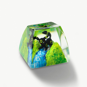 Keycaps Artisanat Forêt Mystique, Keycaps Artisanat Personnalisé, Keycaps Anime Mignons, Keycaps Verts, Ensemble de Keycaps, Keycaps en Bois - Product Image 3