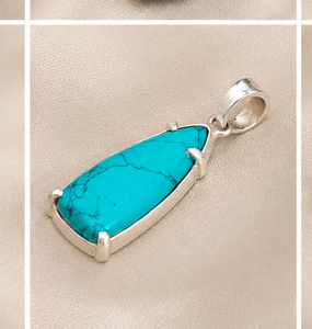 Pendentif Serpent en Argent Allemand Ha Gems avec Turquoise, Haute Qualité, Pierre de Protection Vintage, Mode Bhatti, Vente en Gros - Product Image 4