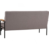 Sofá Moderno de Tres Plazas con Tapizado, Muebles Minimalistas de Metal Sólido para Hoteles, Villas, Apartamentos Grandes y Salas de Estar