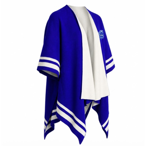 Zeta Phi Beta Sorority Cape Shawl Women <b>Poncho</b> Wrap Casual Embroidered <b>Wool</b> Shoulder Cape Wrap Greek Cloak Draped Shawl - Product Image 2