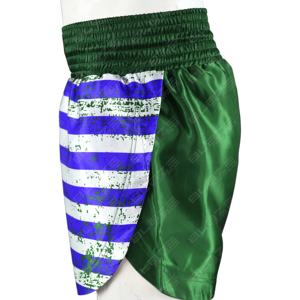 Blaze, pantalones cortos de entrenamiento de cintura media Unisex, 100% poliéster ecológico, secado rápido, impermeable, transpirable, patrón de tablero antiarrugas - Product Image 5